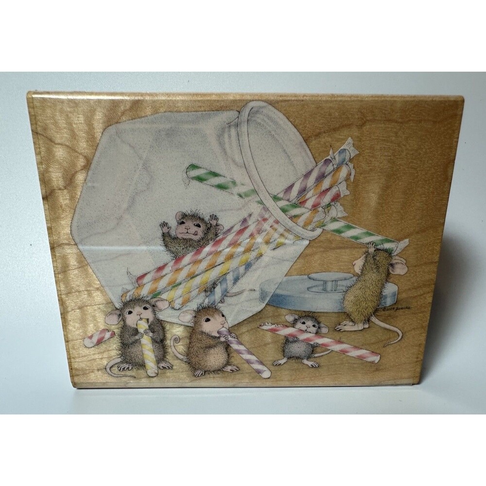 House Mouse Want Candy NOW Wooden Stamp HMPR1083 candy jar 2011